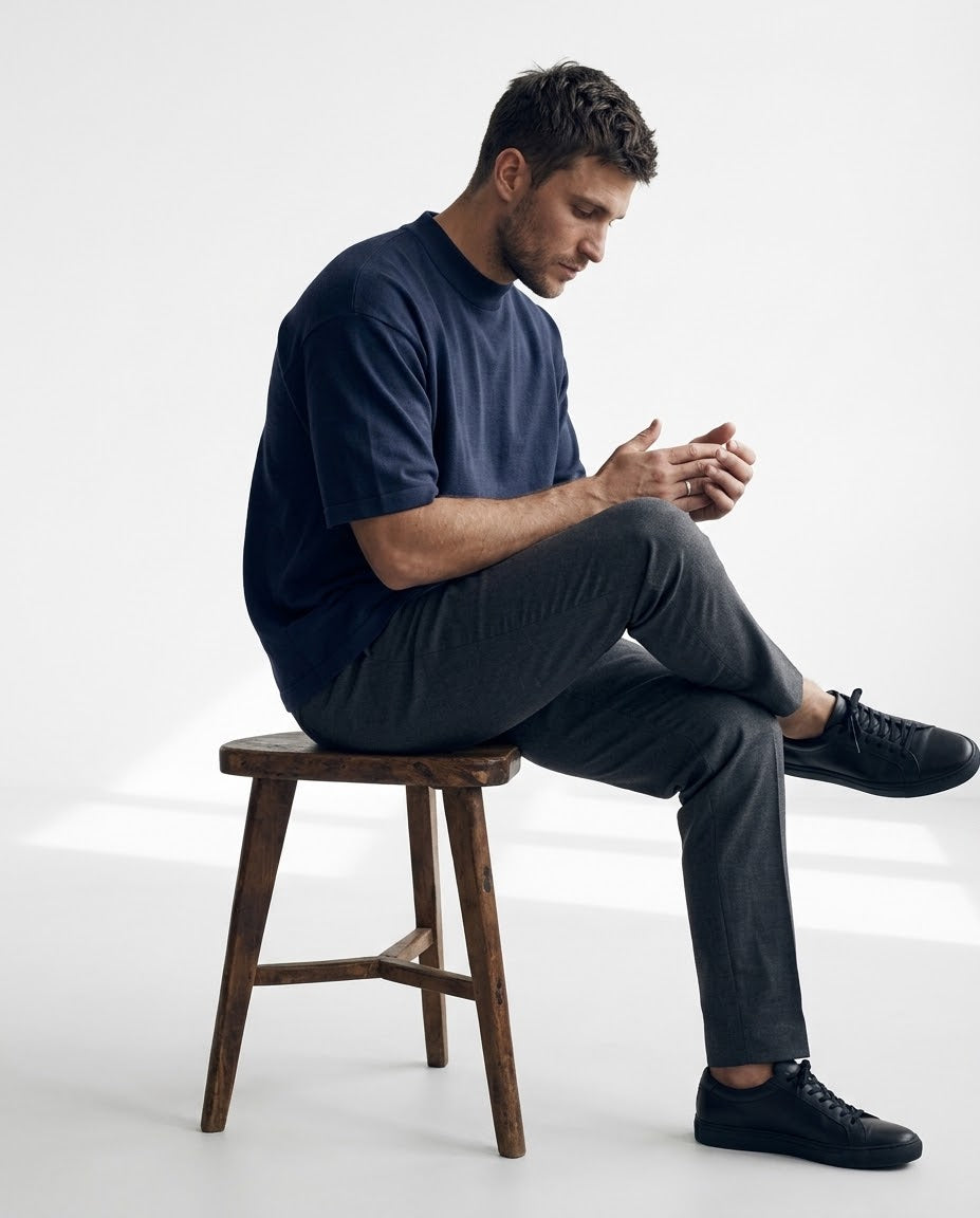 Navy Classic Oversize Tee
