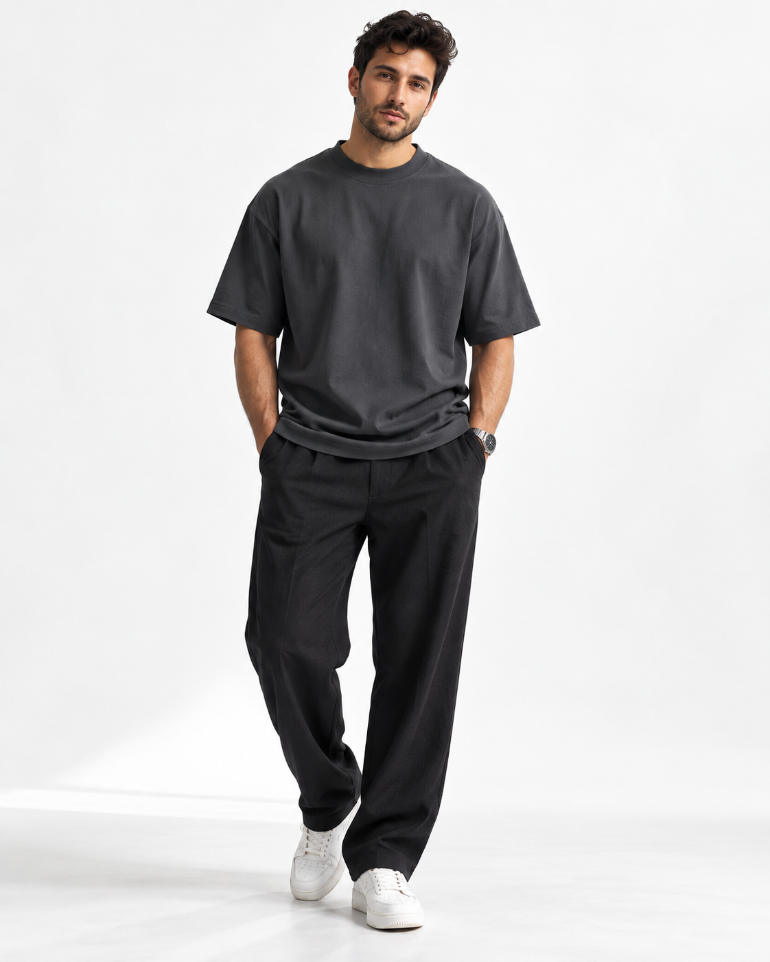 Metal Grey Oversize Tee