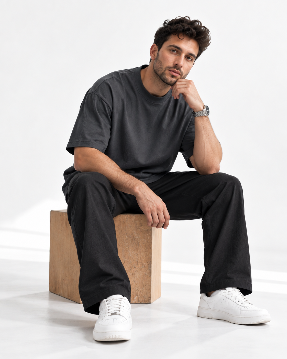 Metal Grey Oversize Tee