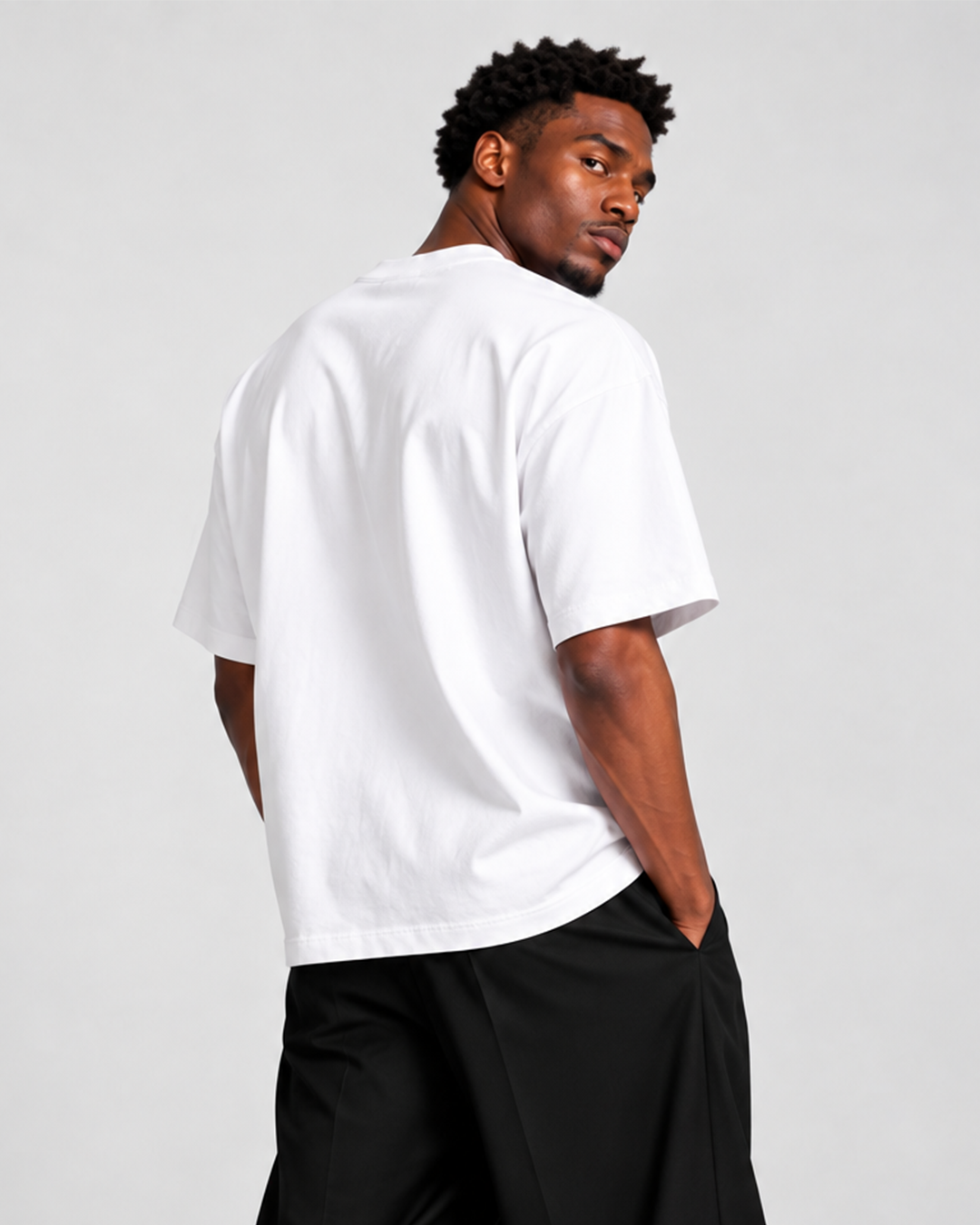 White Minimalist Oversize Tee